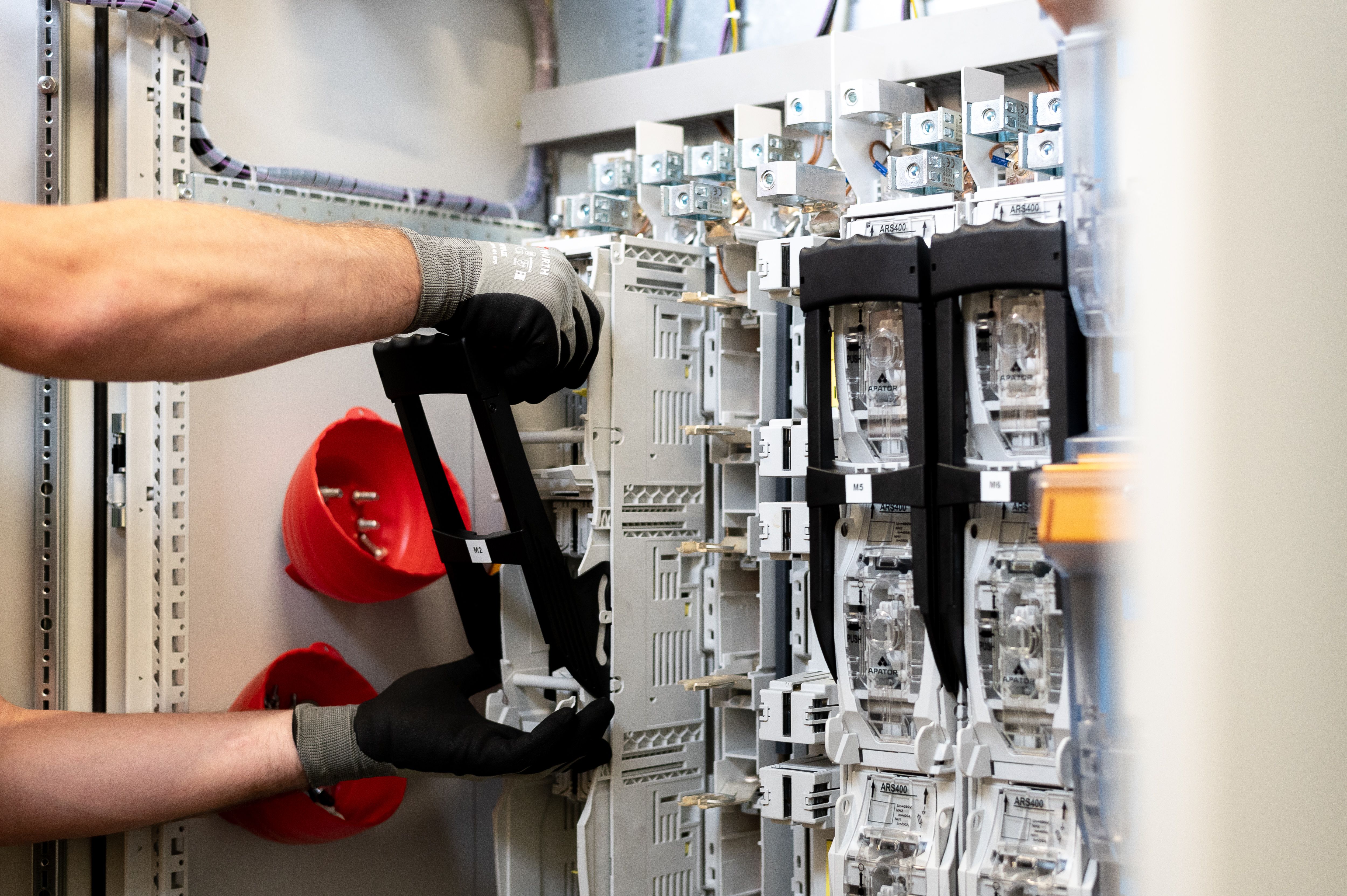 Commercial electrical equipment room.