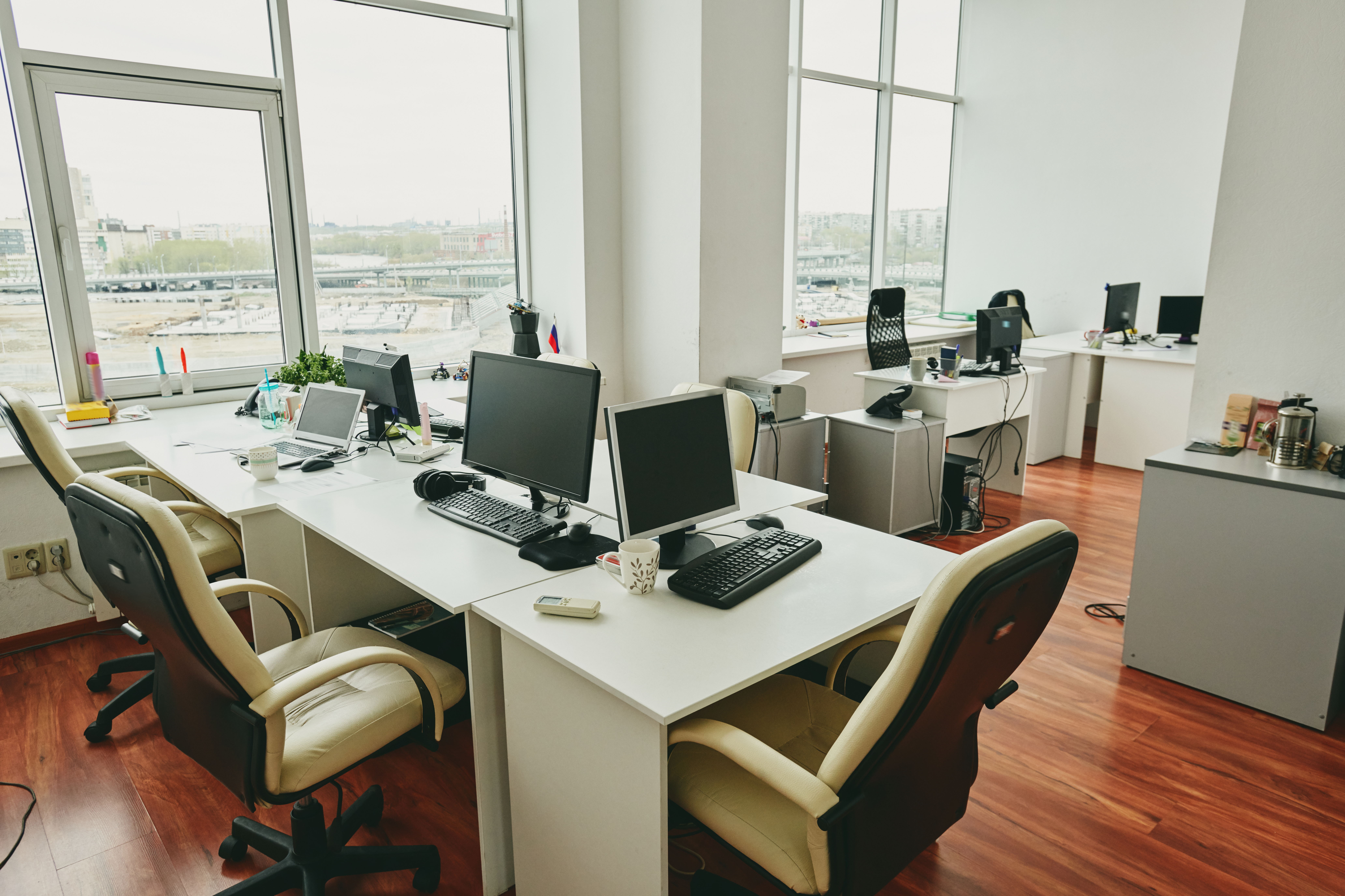 Interior commercial office space.